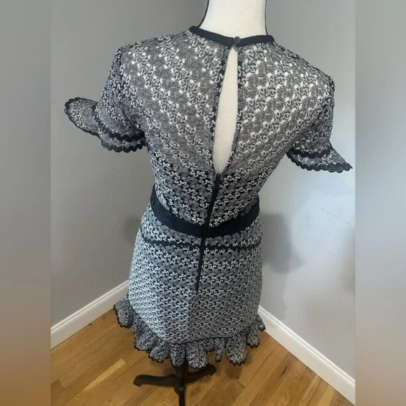 Three Floor, Elegant Black and White Women's Dress Size:4 - Picture 9 of 11